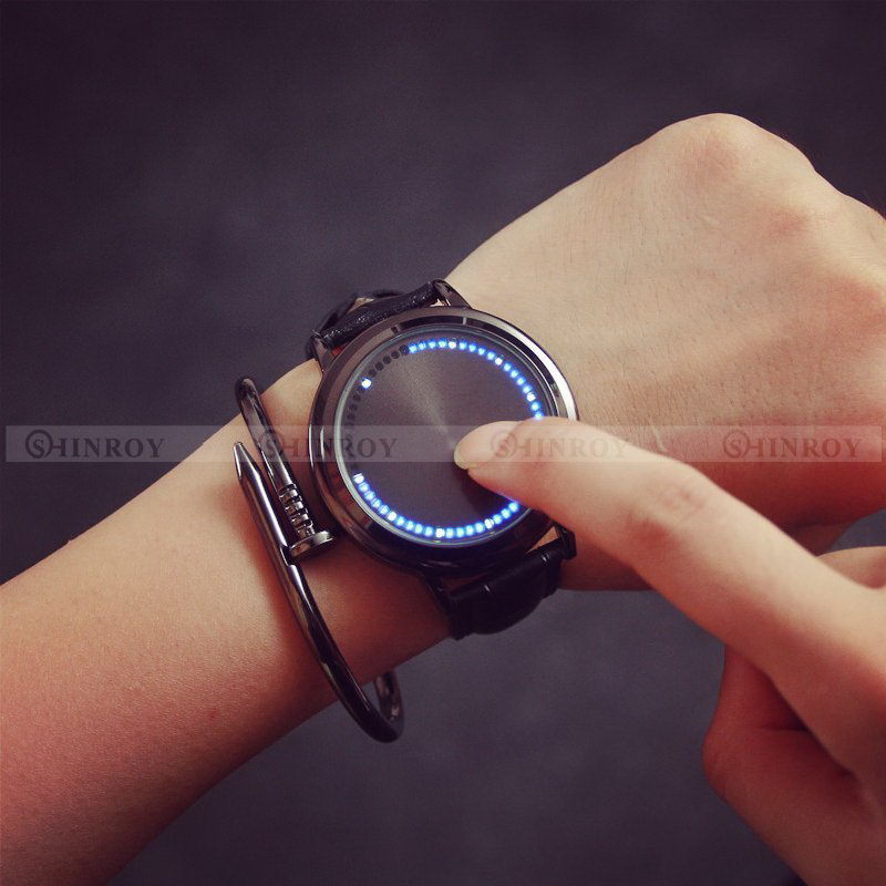 touch screen led couple watch